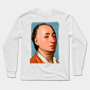 French Philosopher Denis Diderot illustration Long Sleeve T-Shirt